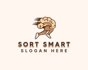 Brain Running Intelligence logo design