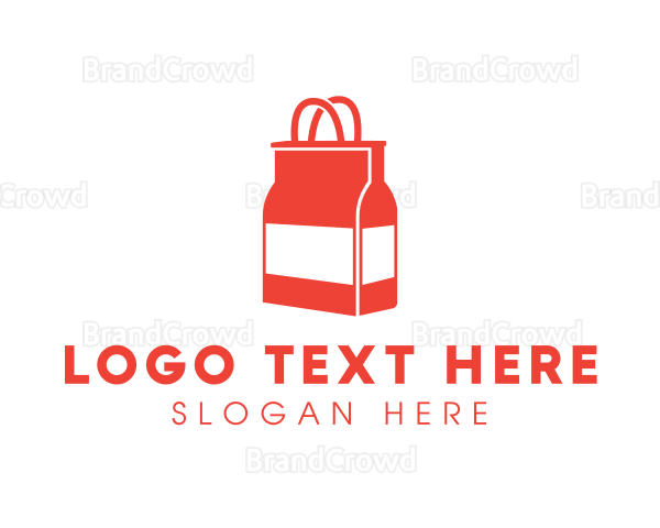 Bottle Shopping Bag Logo