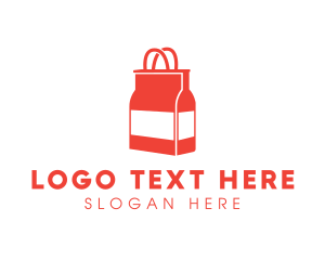 Liquor Shop - Bottle Shopping Bag logo design