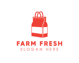 Bottle Shopping Bag logo design