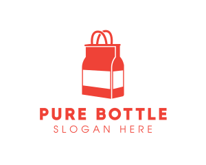 Bottle - Bottle Shopping Bag logo design