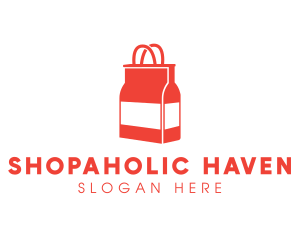 Shopping - Bottle Shopping Bag logo design