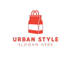 Bottle Shopping Bag logo design