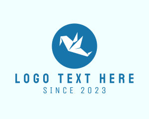 Geese - Paper Swan Origami logo design