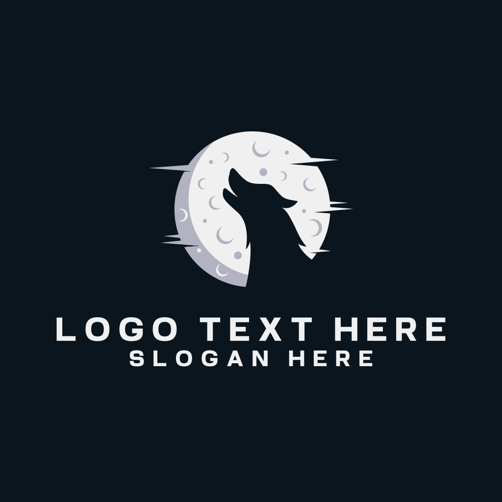 Moon Howling Wolf Logo | BrandCrowd Logo Maker