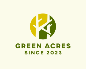 Agriculturist - Forest Tree Branches logo design