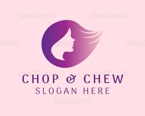 Woman Hair Beauty Salon Logo