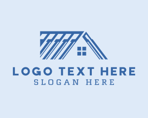Roofer - Blue House Roofing logo design