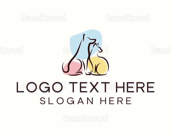 Animal Pet Grooming Logo