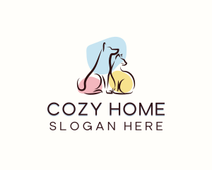 Domesticated - Animal Pet Grooming logo design