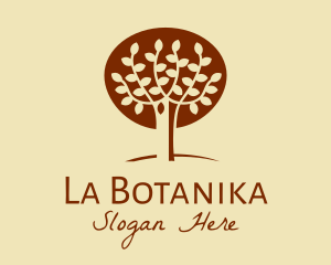 Brown Autumn Tree  Logo