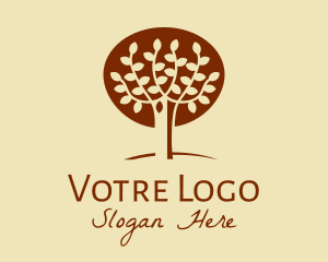Brown Autumn Tree  Logo