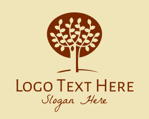 Brown Autumn Tree  Logo