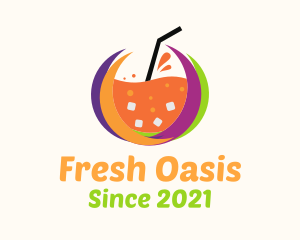 Tropical Fresh Drink logo design