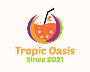 Tropical Fresh Drink logo design