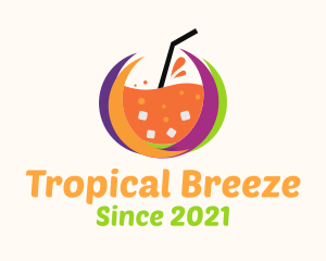 Tropical Fresh Drink logo design