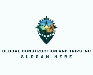 Direction - Travel Tour Locator logo design