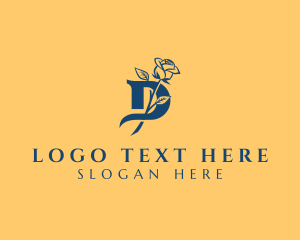 Leaf - Elegant Rose Letter D logo design