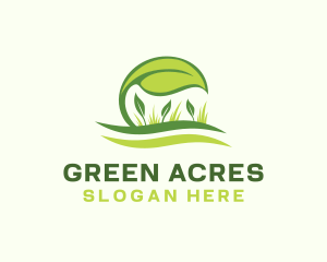 Leaf Grass Landscaping logo design