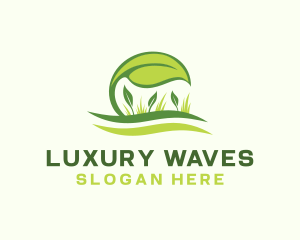 Leaf Grass Landscaping logo design