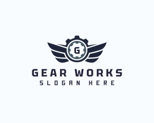 Gear Wing Mechanic logo design