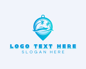 Tourist - Beach Boat Island logo design