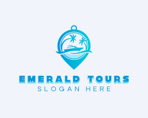 Beach Boat Island logo design