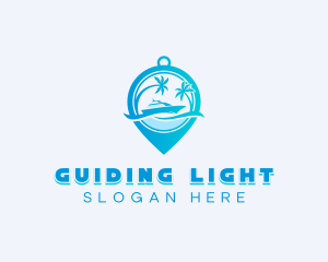 Beach Boat Island logo design