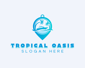 Island - Beach Boat Island logo design