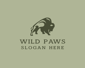 Wild Bison Animal logo design