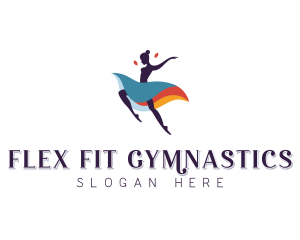 Gymnast Ballet Performer logo design