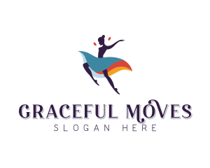 Ballet - Gymnast Ballet Performer logo design