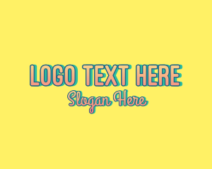 Vlogger - Fun Retro Colorful logo design