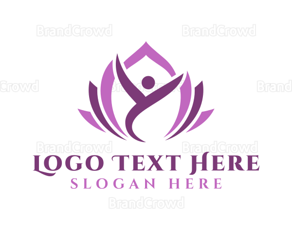 Purple Human Lotus Logo