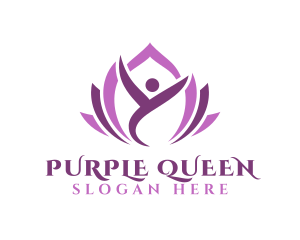 Purple Human Lotus logo design