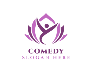 Florist - Purple Human Lotus logo design