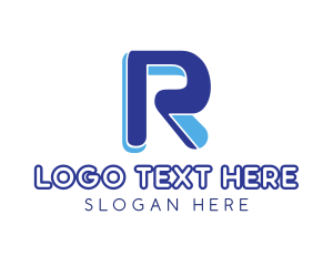 Initial - Modern Business Letter R logo design