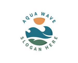 Wave Beach Resort logo design