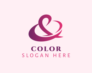 Upscale - Pink Stylish Ampersand logo design
