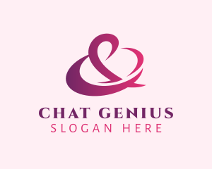 Lettering - Pink Stylish Ampersand logo design