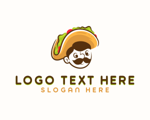 Mustache - Tacos Burrito Mexican logo design