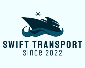 Cruise Boat Transportation  logo design