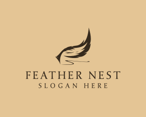 Feather - Feather Quill Writing logo design