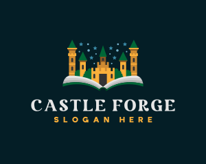 Castle Bookstore Learning logo design