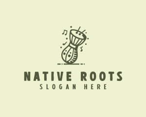 Native - African Native Drum logo design