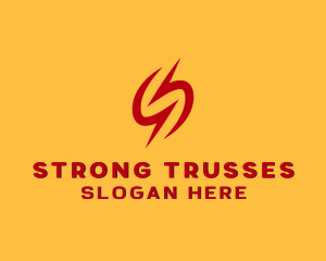 Lightning Charge Power Letter S logo design