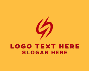 Charge - Lightning Charge Power Letter S logo design