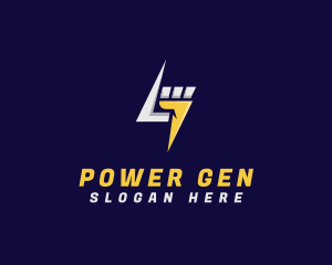 Generator - Lightning Thunder Fist logo design