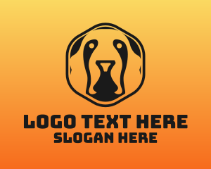 Shape - Hexagon Silhouette Dog logo design