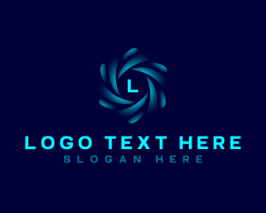Swirl - HVAC Tech Vortex logo design
